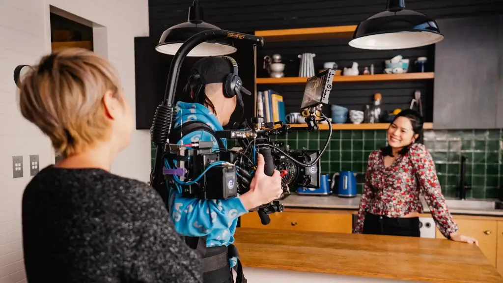 Director Anita Lee and Cinematographer Alexander Leeway on set during the PayPal Customer Stories shoot in Sydney.